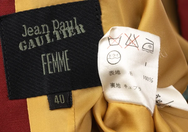 Jean Paul GAULTIER FEMME Wool Peak Lapels Double Jacket K-172089_019