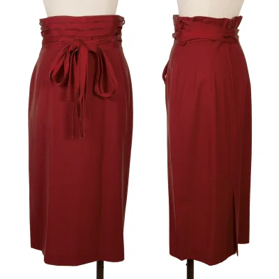 Jean Paul GAULTIER FEMME Wool Waist String Design Skirt