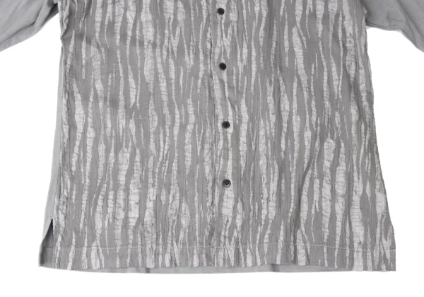 ISSEY MIYAKE MEN Design Weave Switching Band-collar Shirt K-172095_007