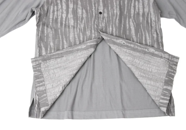 ISSEY MIYAKE MEN Design Weave Switching Band-collar Shirt K-172095_008