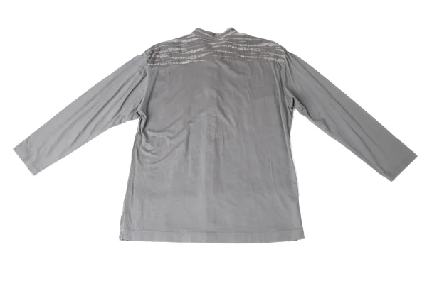ISSEY MIYAKE MEN Design Weave Switching Band-collar Shirt K-172095_009