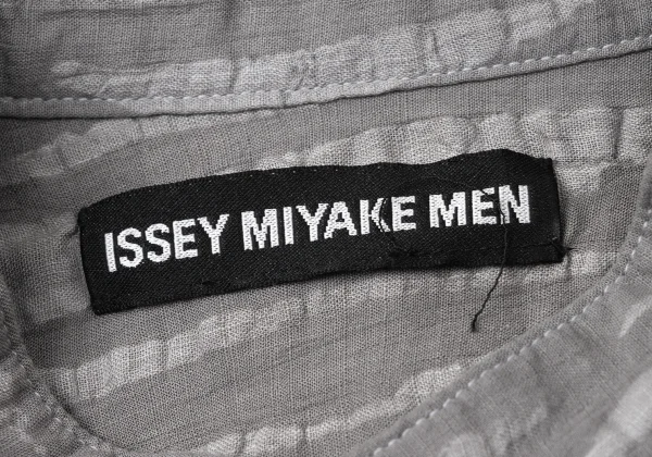ISSEY MIYAKE MEN Design Weave Switching Band-collar Shirt K-172095_012