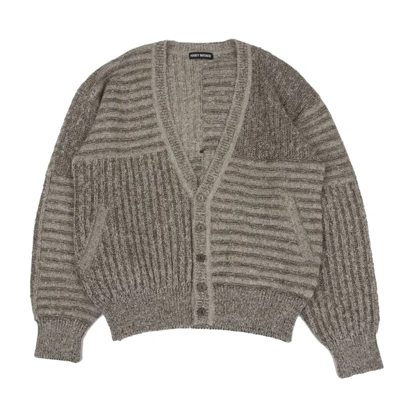 ISSEY MIYAKE MEN Wool Blend Low-gauge Knit Cardigan Mocha M K-172097_001