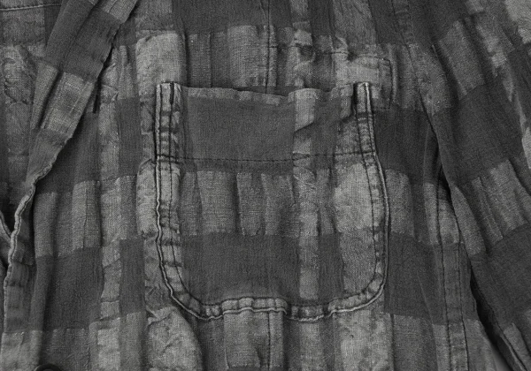 ISSEY MIYAKE MEN Linen Cotton Checked Jacket K-172102_004