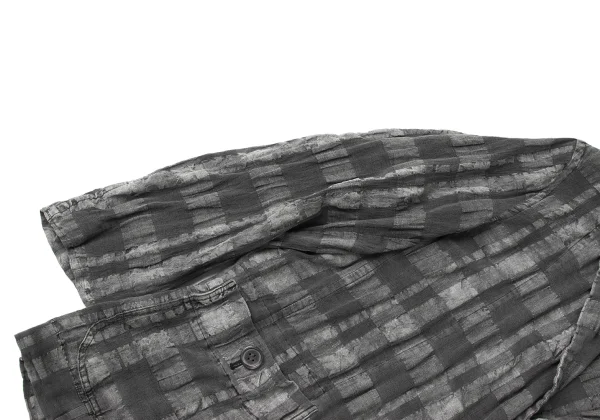 ISSEY MIYAKE MEN Linen Cotton Checked Jacket K-172102_005