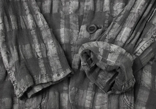 ISSEY MIYAKE MEN Linen Cotton Checked Jacket K-172102_006