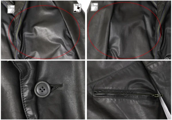 ISSEY MIYAKE MEN Leather Zip Shawl Collar Jacket K-172105_009