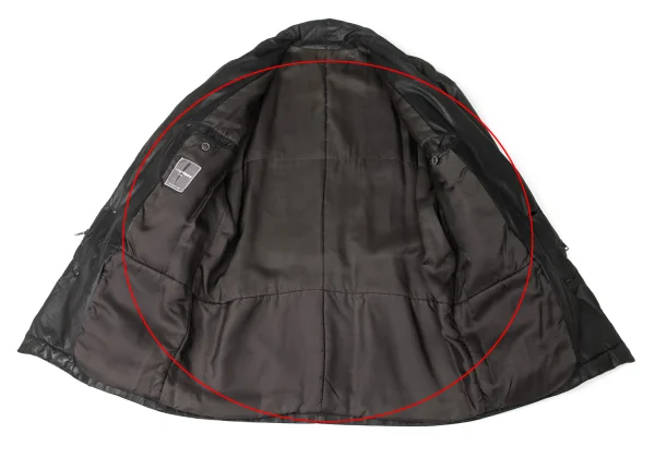 ISSEY MIYAKE MEN Leather Zip Shawl Collar Jacket K-172105_011