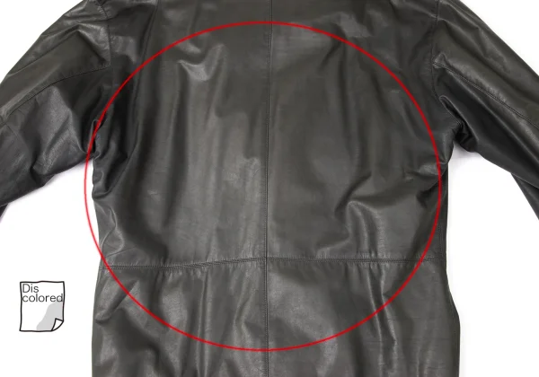 ISSEY MIYAKE MEN Leather Zip Shawl Collar Jacket K-172105_015