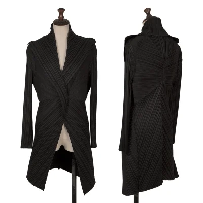 ISSEY MIYAKE Pleats Shawl Collar Coat