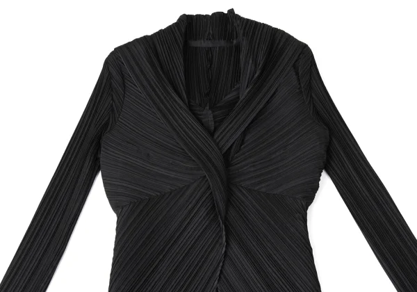 ISSEY MIYAKE Pleats Shawl Collar Coat K-172107_003