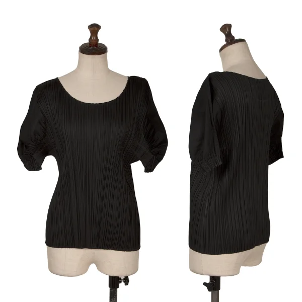 PLEATS PLEASE Sleeve Switching T Shirt Black 3 K-172108_001