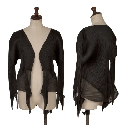 PLEATS PLEASE Mesh Switching Cardigan