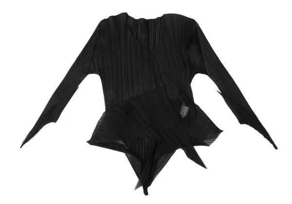 PLEATS PLEASE Mesh Switching Cardigan K-172111_002