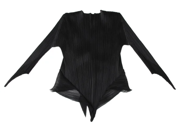 PLEATS PLEASE Mesh Switching Cardigan K-172111_009