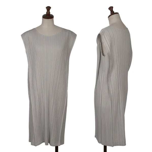 PLEATS PLEASE Tuck Sleeveless Tunic Grey 4 K-172114_001