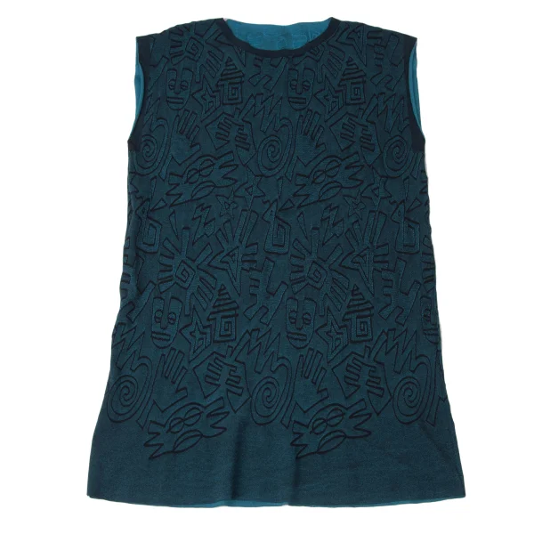 ISSEY MIYAKE me A-POC INSIDE Pattern Jacquard Sleeveless Tunic K-172119_002