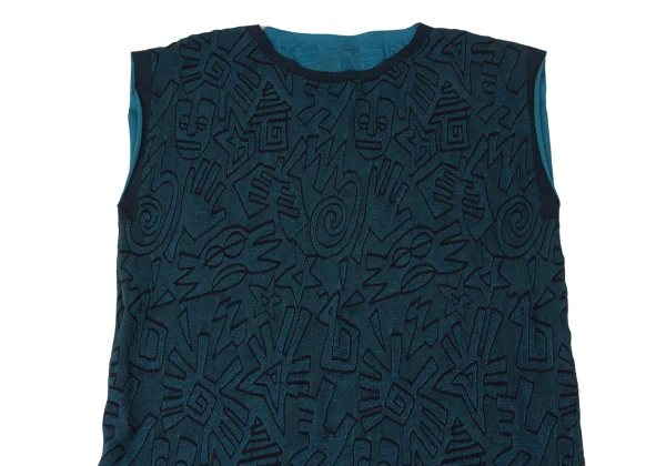 ISSEY MIYAKE me A-POC INSIDE Pattern Jacquard Sleeveless Tunic K-172119_003