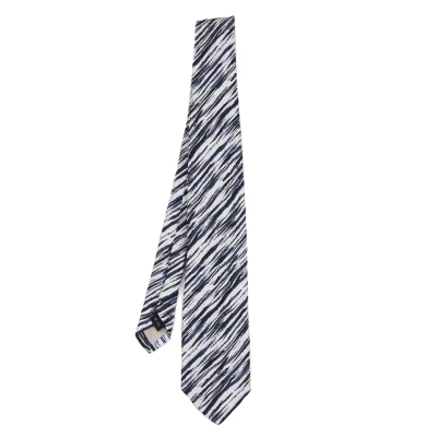 ISSEY MIYAKE MEN Regimental Wrinkled Tie