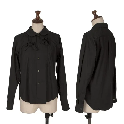 BLACK COMME des GARCONS Ribbon Taping Round Collar Shirt
