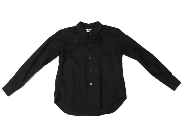 BLACK COMME des GARCONS Ribbon Taping Round Collar Shirt K-172135_002