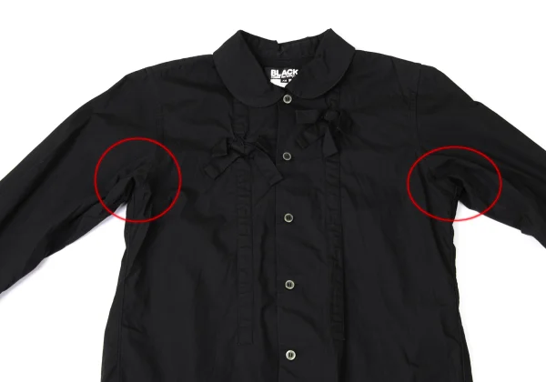 BLACK COMME des GARCONS Ribbon Taping Round Collar Shirt K-172135_003