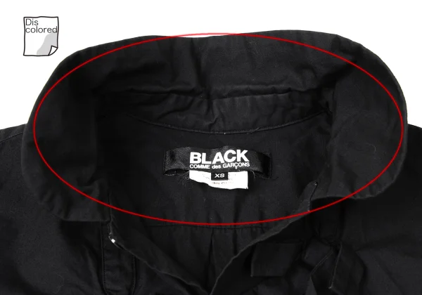 BLACK COMME des GARCONS Ribbon Taping Round Collar Shirt K-172135_007