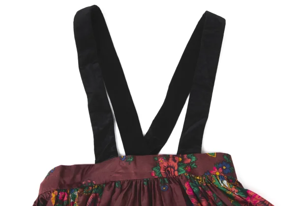 COMME des GARCONS GIRL Floral Print Side Line Suspender Skirt K-172137_006
