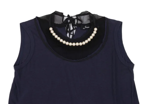 tricot COMME des GARCONS Perl-embellished Tank Top K-172145_003