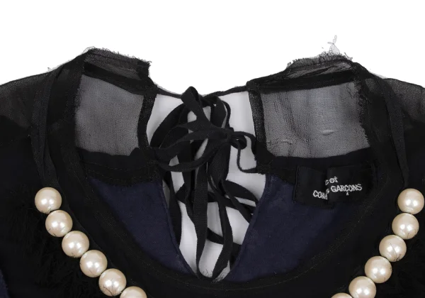 tricot COMME des GARCONS Perl-embellished Tank Top K-172145_005
