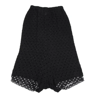 COMME des GARCONS Dot Flocky Layered  Dropped Crotch Pants