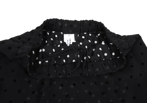 COMME des GARCONS Dot Flocky Layered  Dropped Crotch Pants K-172149_004