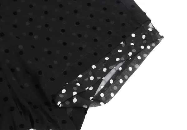 COMME des GARCONS Dot Flocky Layered  Dropped Crotch Pants K-172149_007