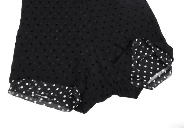 COMME des GARCONS Dot Flocky Layered  Dropped Crotch Pants K-172149_009
