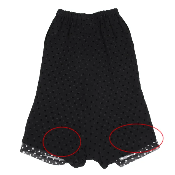 COMME des GARCONS Dot Flocky Layered  Dropped Crotch Pants K-172149_010