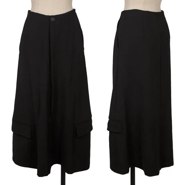 COMME des GARCONS Triacetate Poly Flap Pocket Skirt Black S K-172151_001