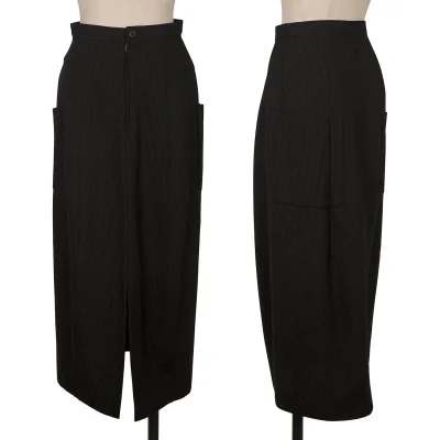 COMME des GARCONS Pocket Design Wool Pin Stripe Skirt
