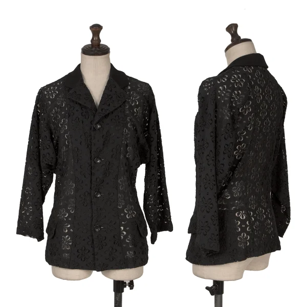 COMME des GARCONS Floral Lace Dolman Jacket Black S K-172156_001