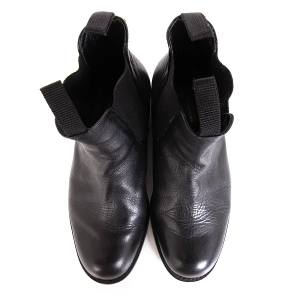 コムデギャルソンCOMME des GARCONS サイドゴアレザーブーツ 黒22 (K