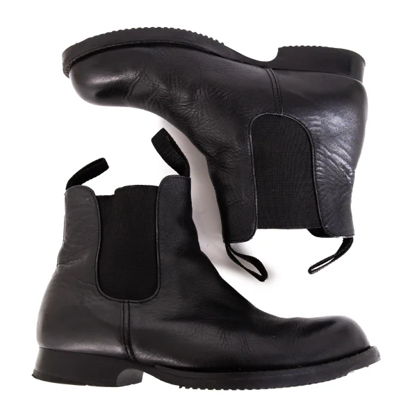 コムデギャルソンCOMME des GARCONS サイドゴアレザーブーツ 黒22 (K