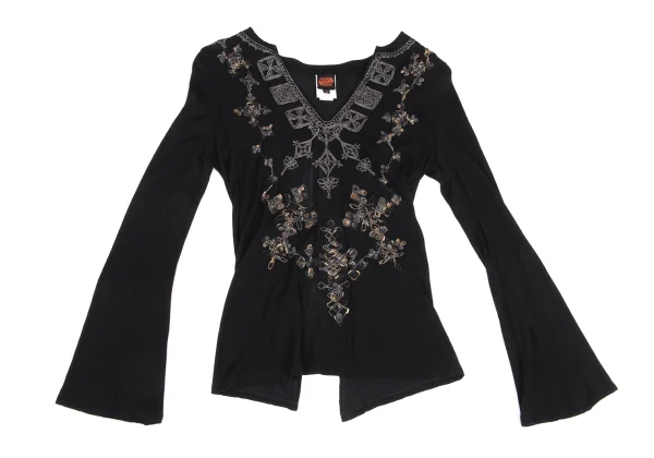 Jean Paul GAULTIER Rayon Cotton Embroidery T Shirt K-172160_002