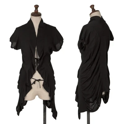 Jean Paul GAULTIER Gather Acrylic Cotton Knit Cardigan