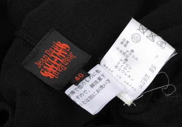 Jean Paul GAULTIER Gather Acrylic Cotton Knit Cardigan K-172161_016