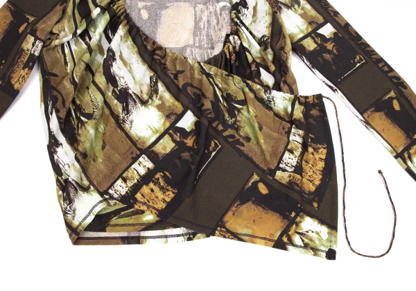 Jean Paul GAULTIER FEMME Graphic Printed Shirring Cardigan K-172166_008