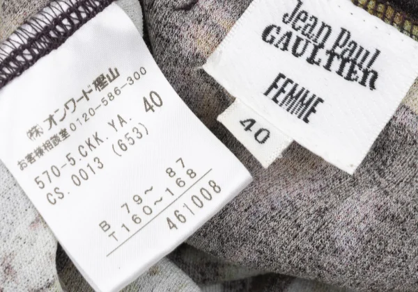 Jean Paul GAULTIER FEMME Graphic Printed Shirring Cardigan K-172166_015