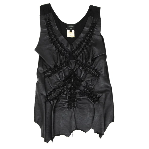 Jean Paul GAULTIER FEMME Lace Up Leather Tanktop K-172167_002