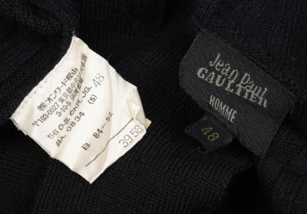 Jean Paul GAULTIER HOMME Back Open Wool Knit Sweater K-172169_014