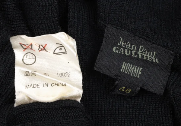 Jean Paul GAULTIER HOMME Back Open Wool Knit Sweater K-172169_015