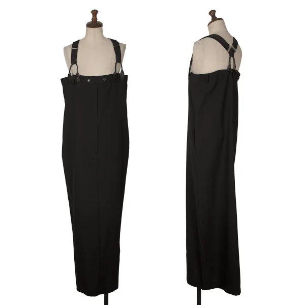 Jean Paul GAULTIER CLASSIQUE Wool Suspender Dress Black 40 K-172171_001