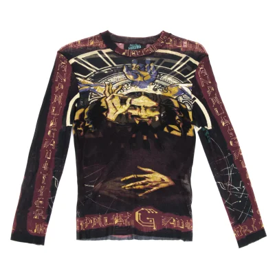 Jean Paul GAULTIER MAILLE Printed Mesh T Shirt